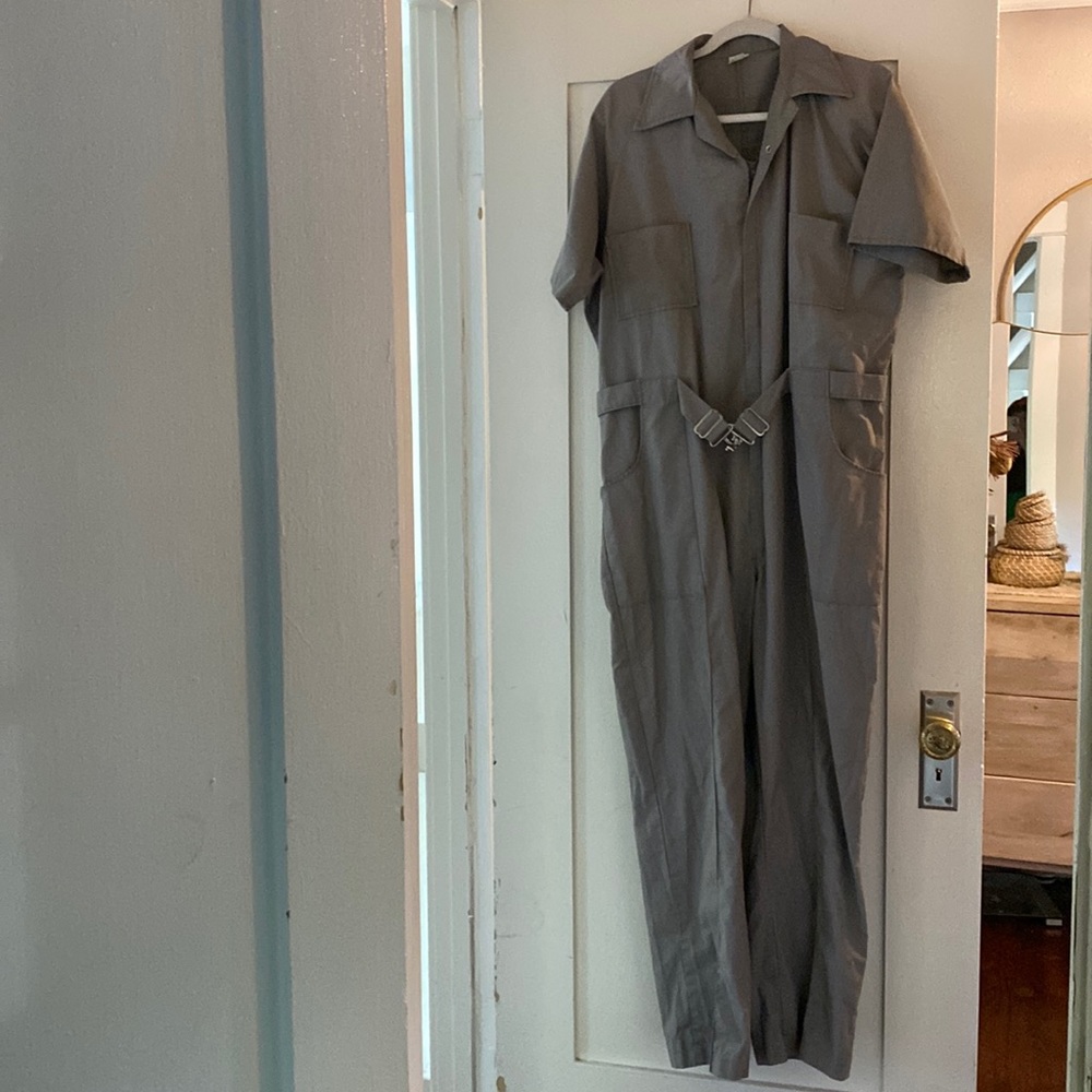 Mens vintage gray jumpsuit 60s